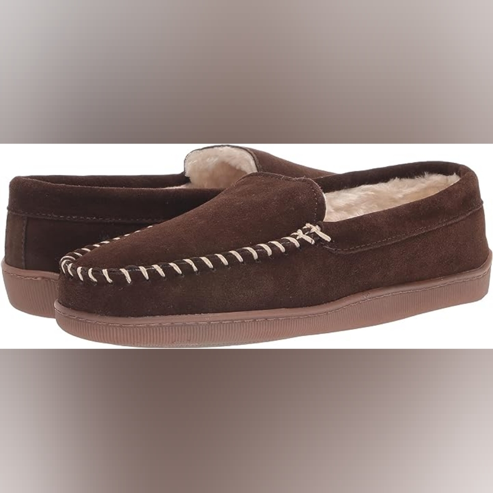 Men's Hush Puppies Dawson Moccasin Slipper Brown Size 7.